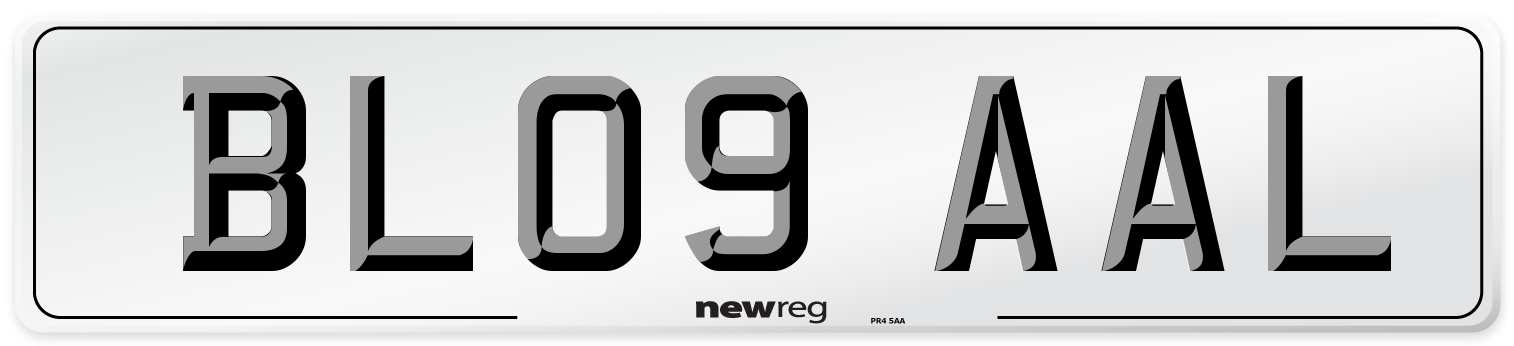 BL09 AAL Number Plate from New Reg